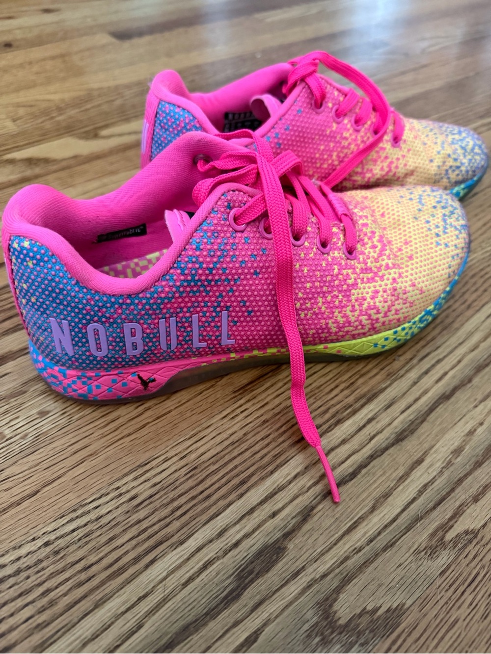 NOBULL Pink Blue Yellow Gradient Women's Training Sneakers
